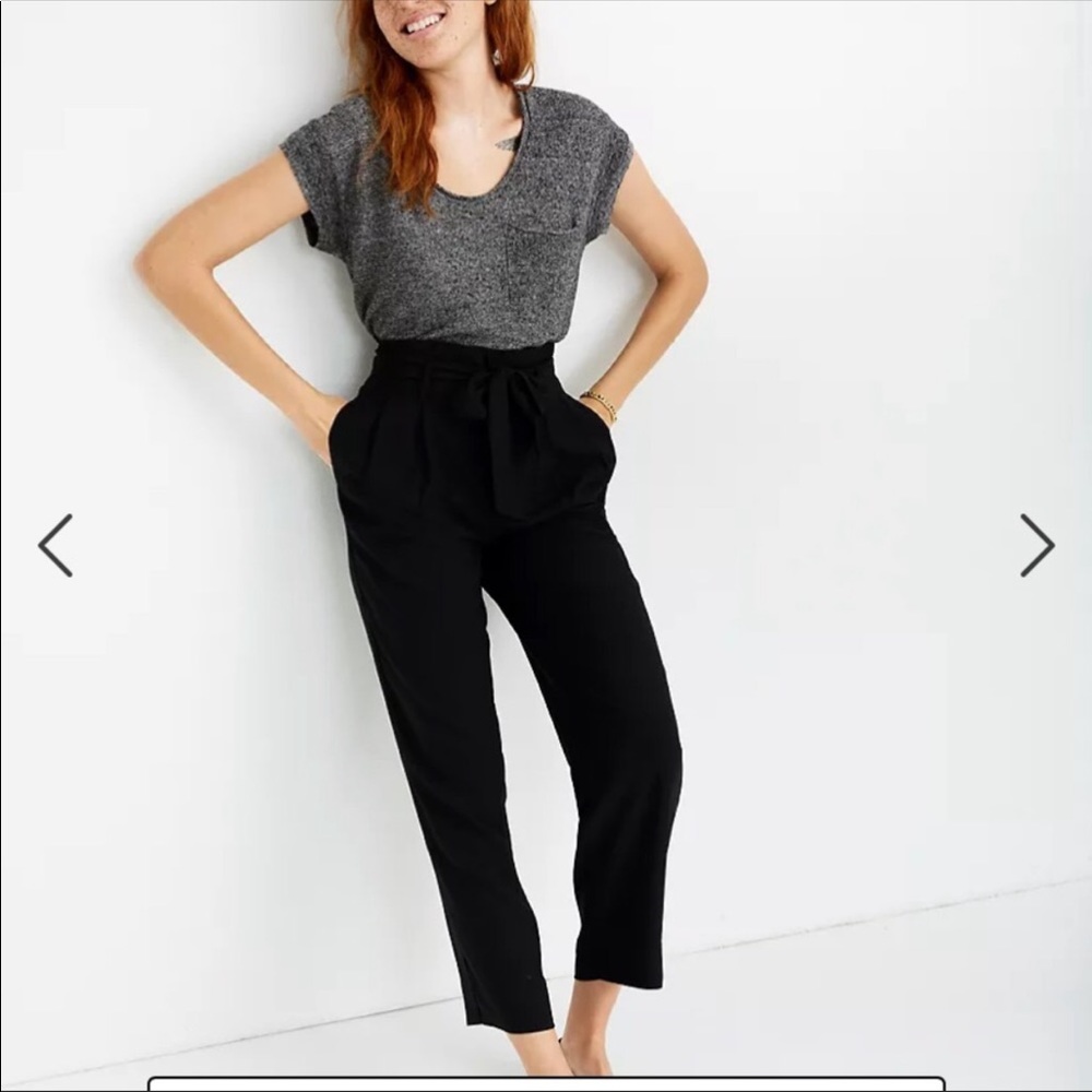 Madewell Drapey paperbag high-rise pants